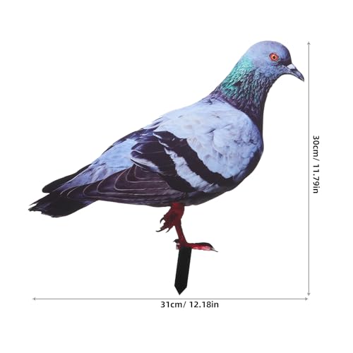 Lifelike Acrylic Pigeon Garden Stake - Realistic Simulation Pigeon Decor for Outdoor Lawn, Yard, and Patio Decoration (12.18x11.79inch)