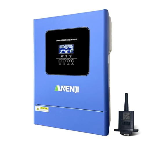 6200W Solar Hybrid Wechselrichter 48V 120A MPPT Parallelfunktion mit bis Arbeitet ohne Batterie, 6200W Solarwechselrichter Reiner Sinus 230V mit 500Vdc PV Eingang & WLAN,für Lithiumbatterien