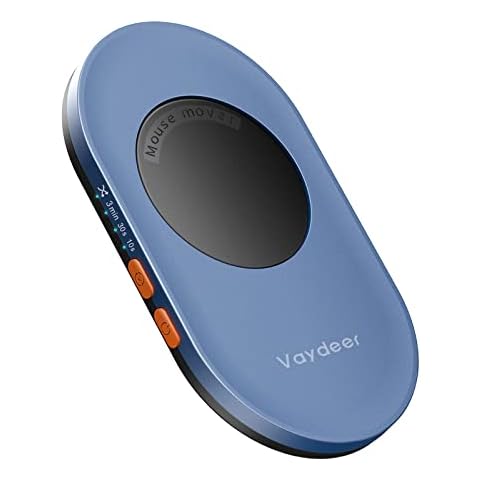 Vaydeer Ultra Slim Mouse Mover, Air 3 Mouse Jiggler with Adjustable Interval Timer, Undetectable & Noiseless, Simulates Realistic Mouse Movement, Driver-Free for Keeping The PC Active and Secure Cover