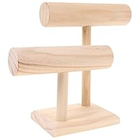 IMIKEYA 2 Animals Wood Jewelry Display T Bar Bracelet Necklace Stand Jewelry Organizer Bracelet Stand For Shop Home Showcase
