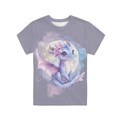 Image of Kids Graphic T-Shirt Boys Girls Novelty Tees Top Short Sleeve Shirts Summer Blouses 3-16