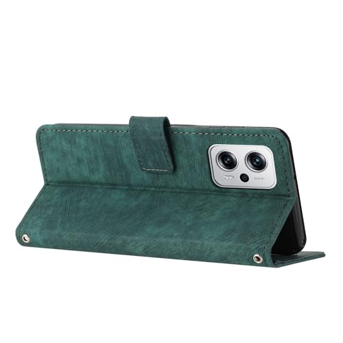 Coque Xiaomi Redmi Note 11T à rabat vert pour vos sorties - 4
