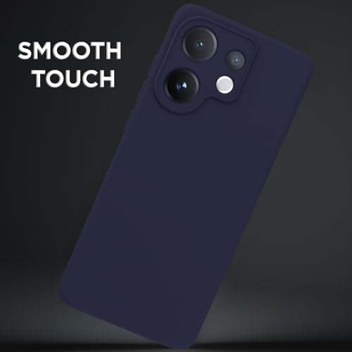Image of Outlouders Back Cover for Vivo V60 5G / Vivo T4 Pro 5G | Camera Protection | Durable Soft Matte Silicone Bumper Case (Blue)