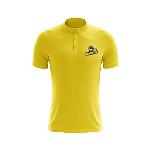 eMonkeyz Oficial 2020 Polo, Amarillo, XL Unisex Adulto