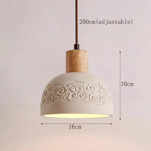 Lámpara colgante de cemento nórdica retro E27 regulable para comedor 3