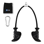 HXD-ERGO Tricep Rope with Ergonomic Handles, 36 Inch Tricep Pull Down Rope for Cable Machine, Pulley System, Triceps Rope Cable Attachment for Gym, Home