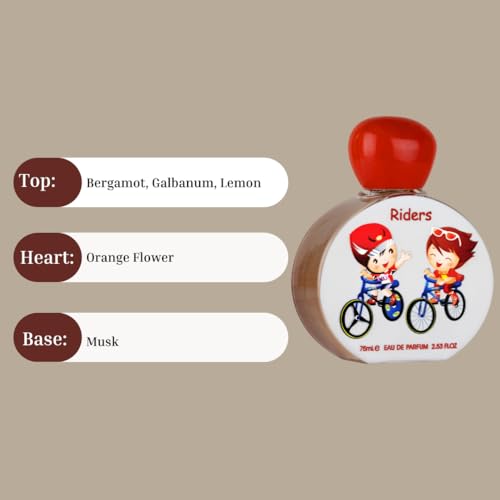 LATTAFA Riders For Kids Eau De Parfum Spray 75 ml Orgulho | Fragrância cítrica, floral fresca e maci