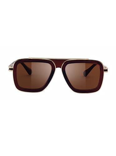 Image of Fashion Men Sunglasses Square Frame Shades for Men UV400 Protection Sunnies(98082)