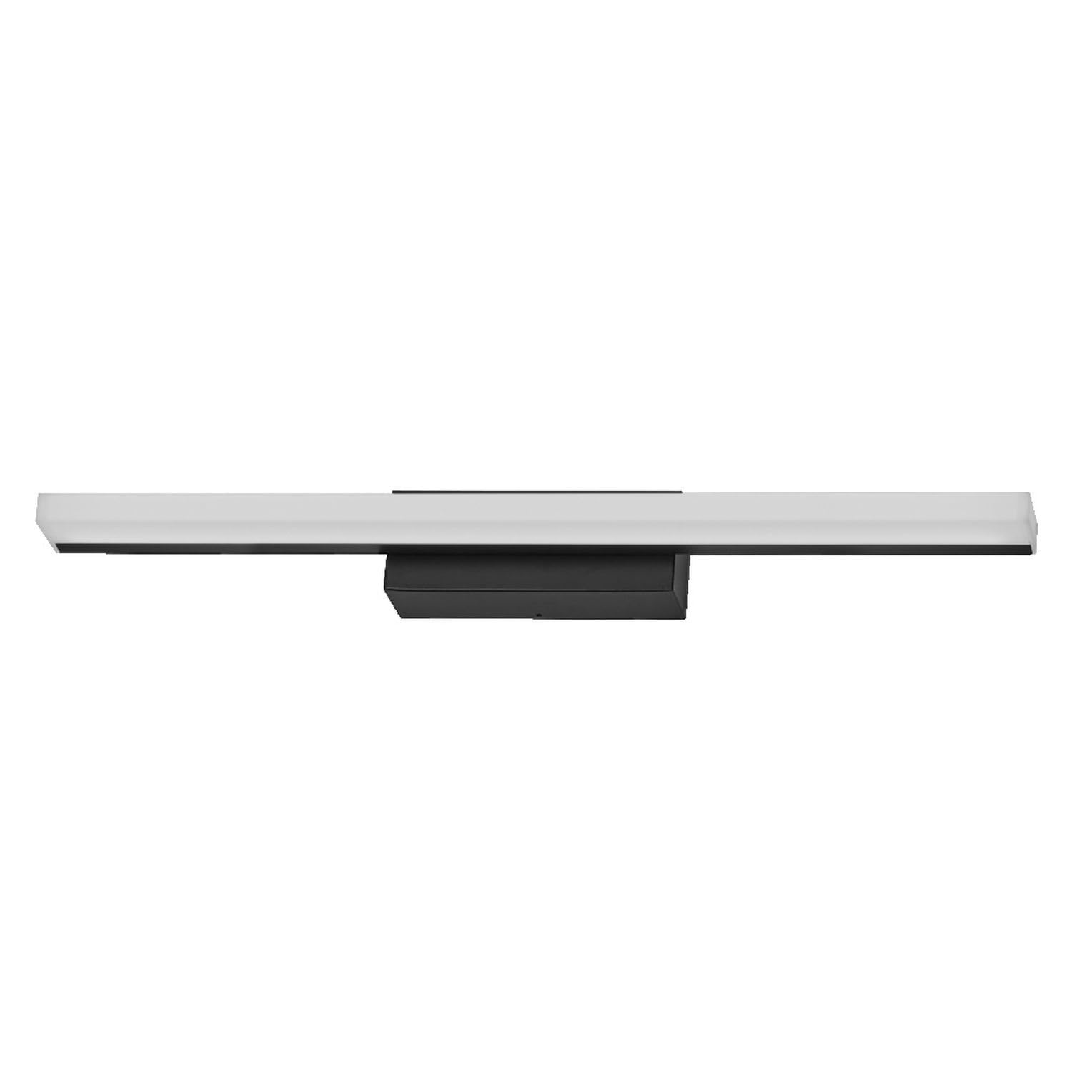 Licht-Erlebnisse LED Spiegelleuchte Aluminium Metall Schwarz 3000-4000 K Click-CCT Touch dimmbar IP44 modern Flur Esszimmer Büro L:60 cm Wandlampe Badezimmer