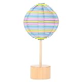 Wood Spin, Wooden Rotating Lollipop Funny Stress Rotary Relief Decompression Toy for Children Adults Home Decor (Macaron Color)