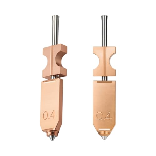 Aiyomi Pack of 2 0.4 mm AD5X Nozzles Hotend, Upgrade Hotend Kit Made of Full Metal with Quick Removable for Flashforge A