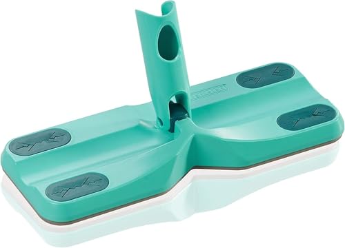 Cabezal Mopa Atrapapolvo Clean & Away de Leifheit con Click-System, Mopa plana para limpieza en seco, la suciedad es atrapada como un imán, apta para palos telescópicos con Click-System