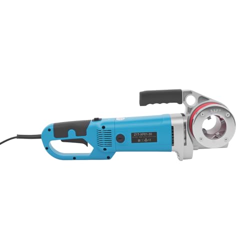 Filettatrice portatile da 2000 W per tubi con 4 matrici da 1 a 1/4, 1, 3/4, 1/2, inclusa custodia per il trasporto (blu, 4 matrici)