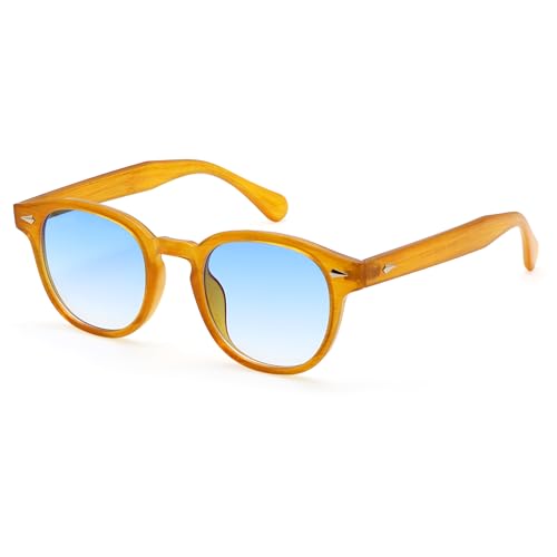 【Stile Elegante e Versatile】Questi occhiali da sole presentano un design elegante e classico che si adatta perfettamente a qualsiasi stile personale. La forma arrotondata e le unghie a forma di diamante gli conferiscono un aspetto raffinato., ideale sia per l'uso quotidiano che per occasioni speciali. Sia che stiate facendo un giro per la città, andando in ufficio o uscendo per una serata, questi occhiali sono la scelta perfetta per completare il vostro outfit.