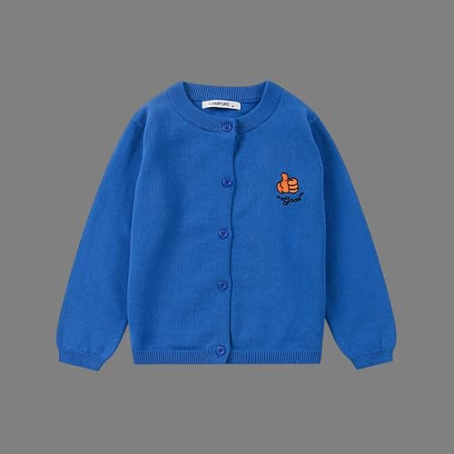 Girls Embroidered Cardigan Sweaters Cute Pattern Button Down Long Sleeve Knit Kids Fall Winter Outerwear for 1-8 Years2