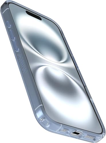 Image of OtterBox iPhone 16 (Only) - Symmetry Clear Series+ Case - Blue Bliss - Snaps to MagSafe - Ultra-Sleek - Raised Edges Protect Camera & Screen - Non-Retail Packaging