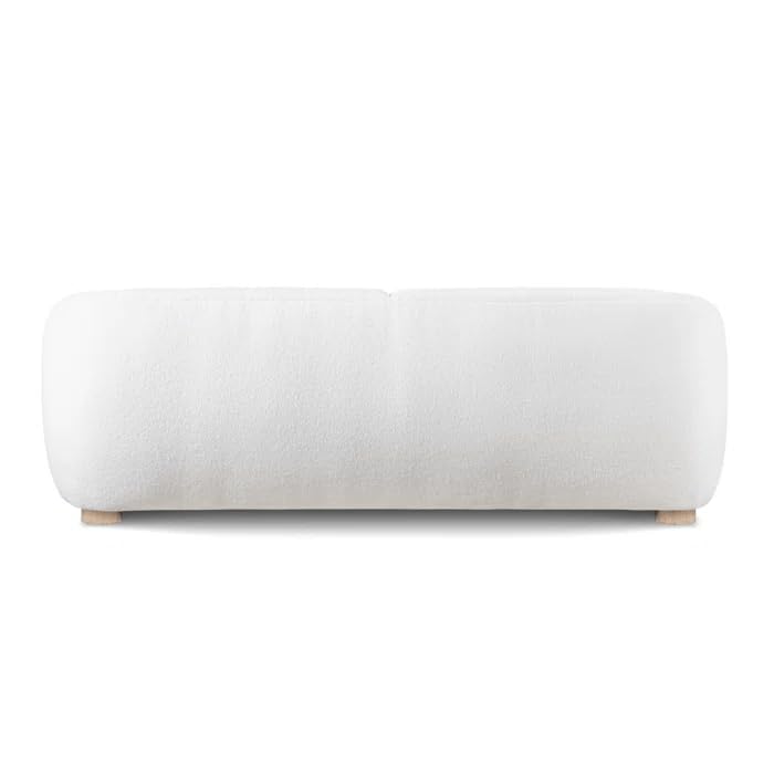 Image of Kaniel Premium Boucle Fabric 3 Seater Sofa for Living Room and Offices (White, 3 Seater)
