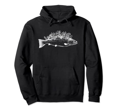 Lachs Zucht Aquakultur Überfischung Umwelt Pilzbefall Pilze Pullover Hoodie
