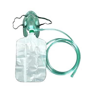 Posprint Non Rebreathing (NRB) Face Mask High Oxygen Concentration with Reservoir Bag for Adults