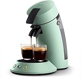 Philips Senseo Original Plus Kaffeepadsmaschine, Kaffeestärkeauswahl, Coffee Boost Technologie, Recycling-Kunststoff, Wüsten Grün (CSA210/80)