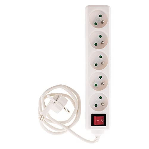 Inotech stekkerdoos 5-voudig, met stekker en extra platte stekker - Image 4