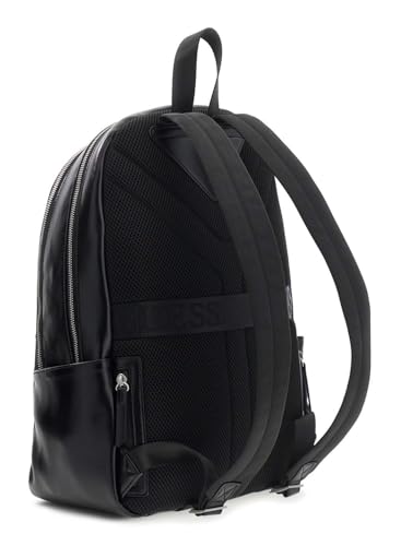 Sac à dos GUESS TORINO noir élégant et urbain en similicuir texturé