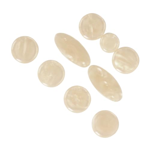 VANZACK 9 PCS Seashell Saxophone Finger Buttons Set for Alto Tenor Soprano Natural Shell Key Pads with Smooth Finish Multiple Shapes Playing Fatigue Fit for Sax Accessories