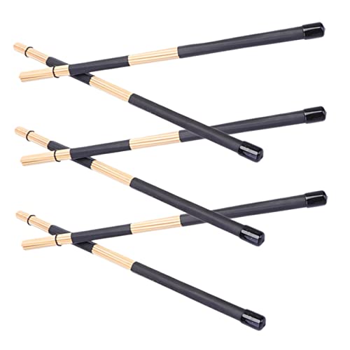 Baquetas de bambú resistentes para percusión 3 pares