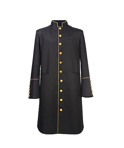 chigemianbaoba Men's Short Cassock Church Choir Minister Robe Pulpit Liturgical Clergy Robe Coat