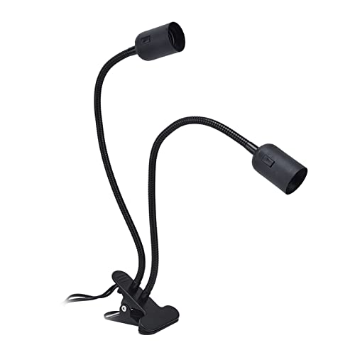 Portalámparas con clip ajustable E27 de mesa Marhynchus 100‑240V de dos cabezas para flexo de mesa 6