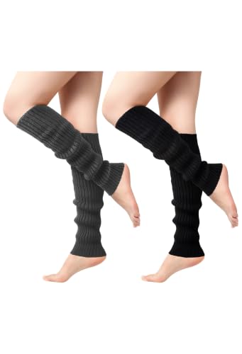 Image of Passionbility Leg Warmers for Women 80s, Ribbed Knit Long Socks Leg Warmer | Leg Warmers Women Girls Y2k, Warm LegWarmer Long Socks for Party Yoga Sports Fashion Accessories, Medium Size Stretch Fit