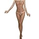 RUIBAVYA Damen Bodystocking öL GläNzend Bodystocking Schrittlos Bodysuit Einstellbar Nylon Catsuit Frauen Overall Strumpfhose 8D Coffee