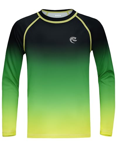 Image of Boys UPF 50+ Swim Shirt Long Sleeve, 1 or 2 Pack Rash Guard Tops