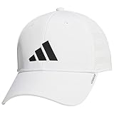 adidas Gameday Stretch, Fitted Baseball Men, Flexible Athletic Sports Cap, White/Black/4.0, Large-X-Large