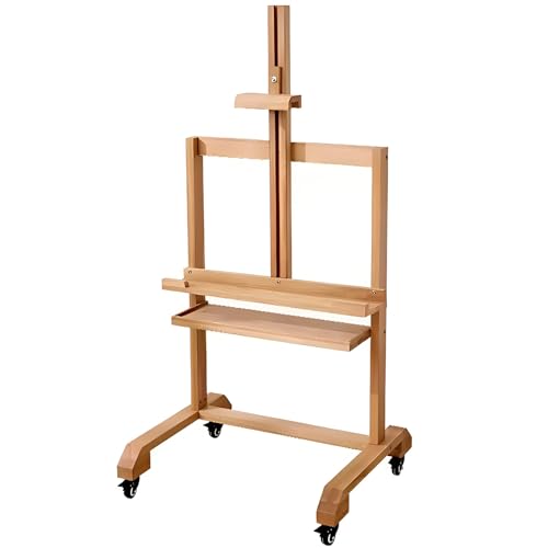 Soporte móvil para TV de madera con ruedas para TVs de 55 pulgadas miniatura 1