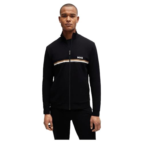 BOSS Hommes Long Set 1 Ensemble de survêtement en coton stretch avec logo et bande emblématique