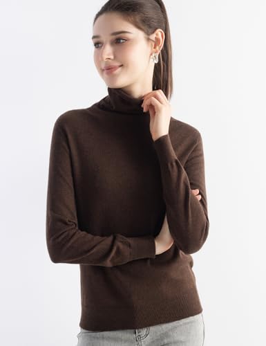 Women's Merino Wool Blend Sweater Fall Winter Turtleneck Long Sleeve First-Line Ready to Wear Seamless Knit Sweater3