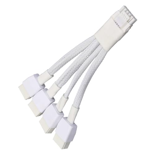 Cable 12VHPWR 8 pines a 16 pines blanco soluciona gestión de cables GPU 600W 3