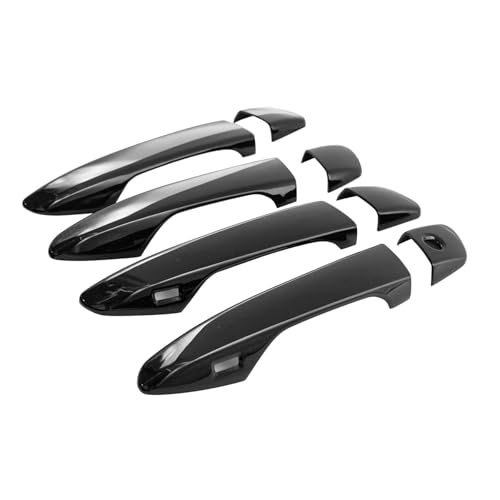 Image of SecosAutoparts 4Pcs Door Handle Covers W /2 SMT KH, Glossy Black, Compatible with Lexus is 2014-2022, GS 2013-2020, ES 2013-2018 RX 2010-2015, CT 2011-2017