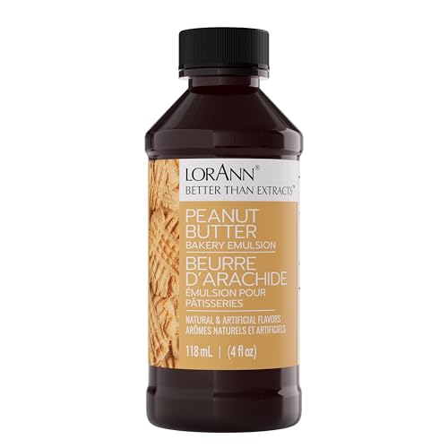 Lorann Oils Peanut Butter Bakery Emulsion: Realistic Peanut Butter Flavor Without Nuts, Perfect For Elevating Peanut Butter Notes In Baked Goods, Gluten-Free, Keto-Friendly, 4 Oz