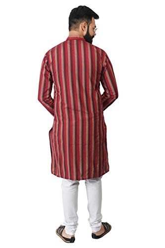 Image of Men's Cotton Long Kurta (Broad Lining)