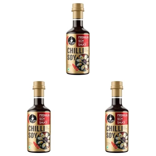 Image of Ching's Premium Chilli Soy Sauce 500g| infused with red chillies| Zesty, Bold, Balanced| All Purpose Pure Veg| Suitable for cooking, Stir-fries and dip (Pack of 3)