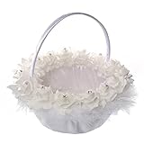 Die perfekte Gr??e: Blumenm?dchen-Hochzeitskorb eignet sich f?r bl?hende Blumen oder Rosenbl?tter und macht Ihren Spaziergang durch den G?nge einen unvergesslichen Moment