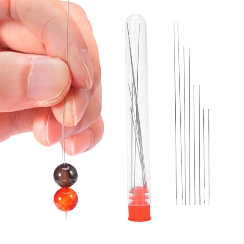 8Pcs Beading Needles Big Eye Embroidery Seed Beads Needles Stainless Steel Needle Beading Needles Set for Jewelry Making