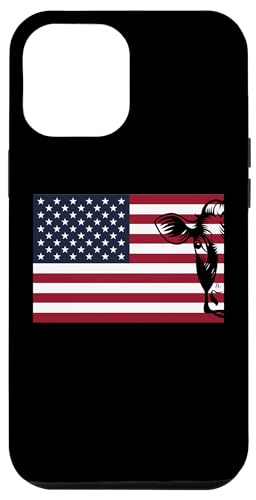 Carcasa para iPhone 12 Pro Max Patriotic 4th of july Independence Day Cow American Flag