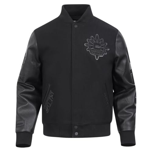 Image of Pro Standard Mens WNBA Classic Triple Black Varsity Jacket