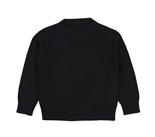 TAIYCYXGAN Baby Toddler Boys Girls Pullover Sweaters Unisex Kids Winter Kint Sweatshirts Cotton Clothes Black 110