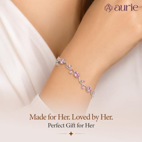 Image of Aurie Tulip Bracelet for Women & Girls | Anti Tarnish Stainless Steel Floral Bracelet |Party and Daily Wear Jewellery