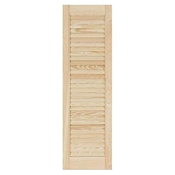 Louvre Door – Pine Wood – Vented Open – Ready to Paint Internal Louvre Cupboard Doors – Slatted Wardrobe Doors – Various Sizes (993mm (39.1") Height, 294mm (11.6") Width)