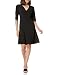Star Vixen Women's Faux-Wrap Dress with Black Necklace